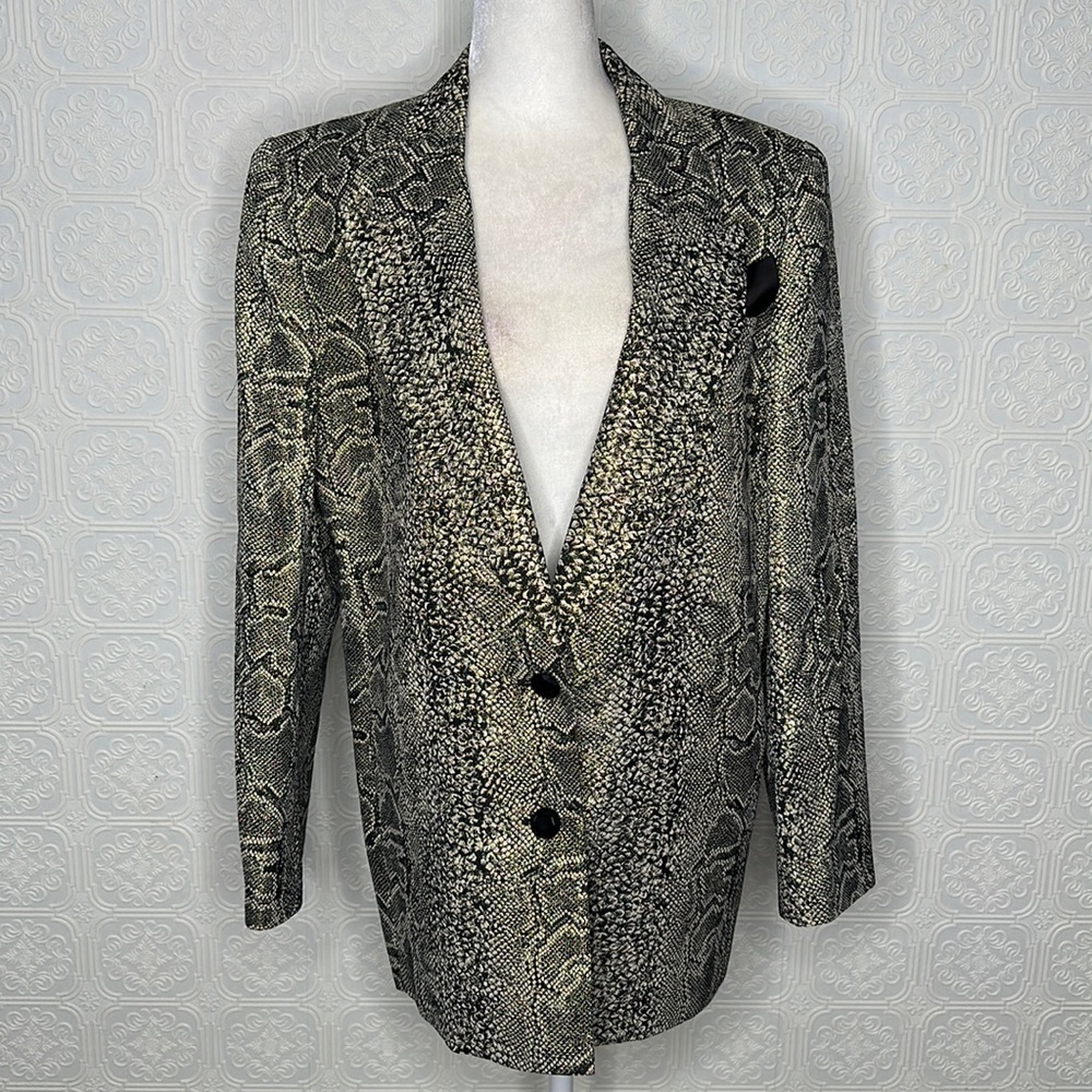 Night Moves New York | Vintage 80s/90s Faux Snakeskin Single Breasted Bl…